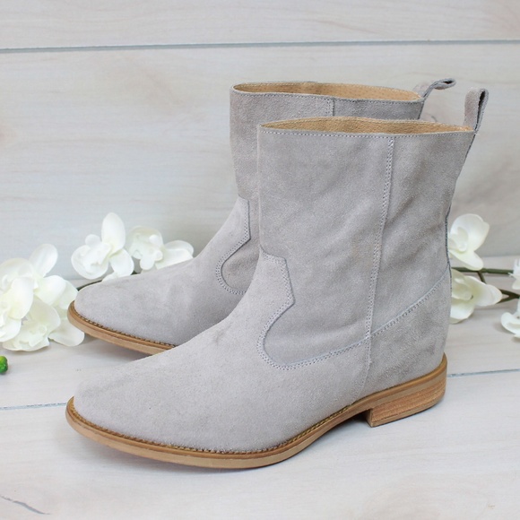 Anthropologie Shoes - Anthropologie Grey Suede Western Booties